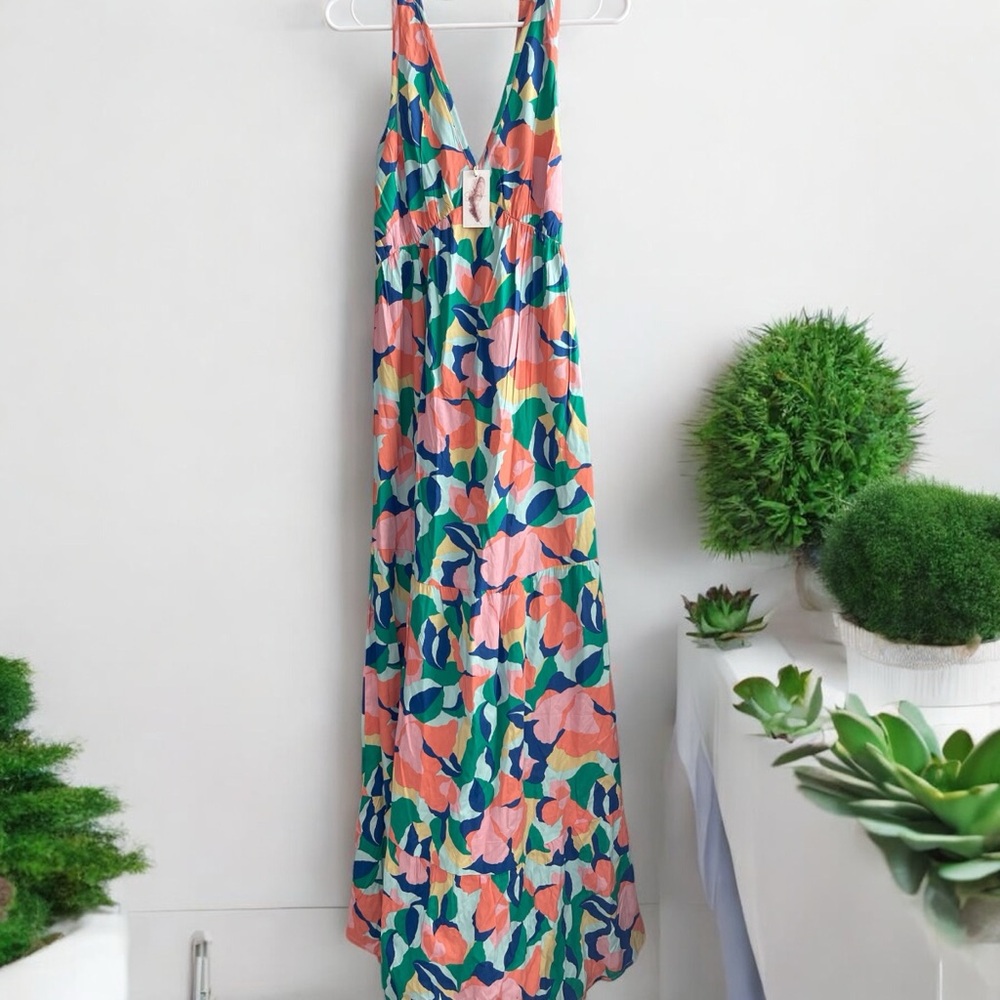 Jessica Simpson Colorful Floral Maxi Dress